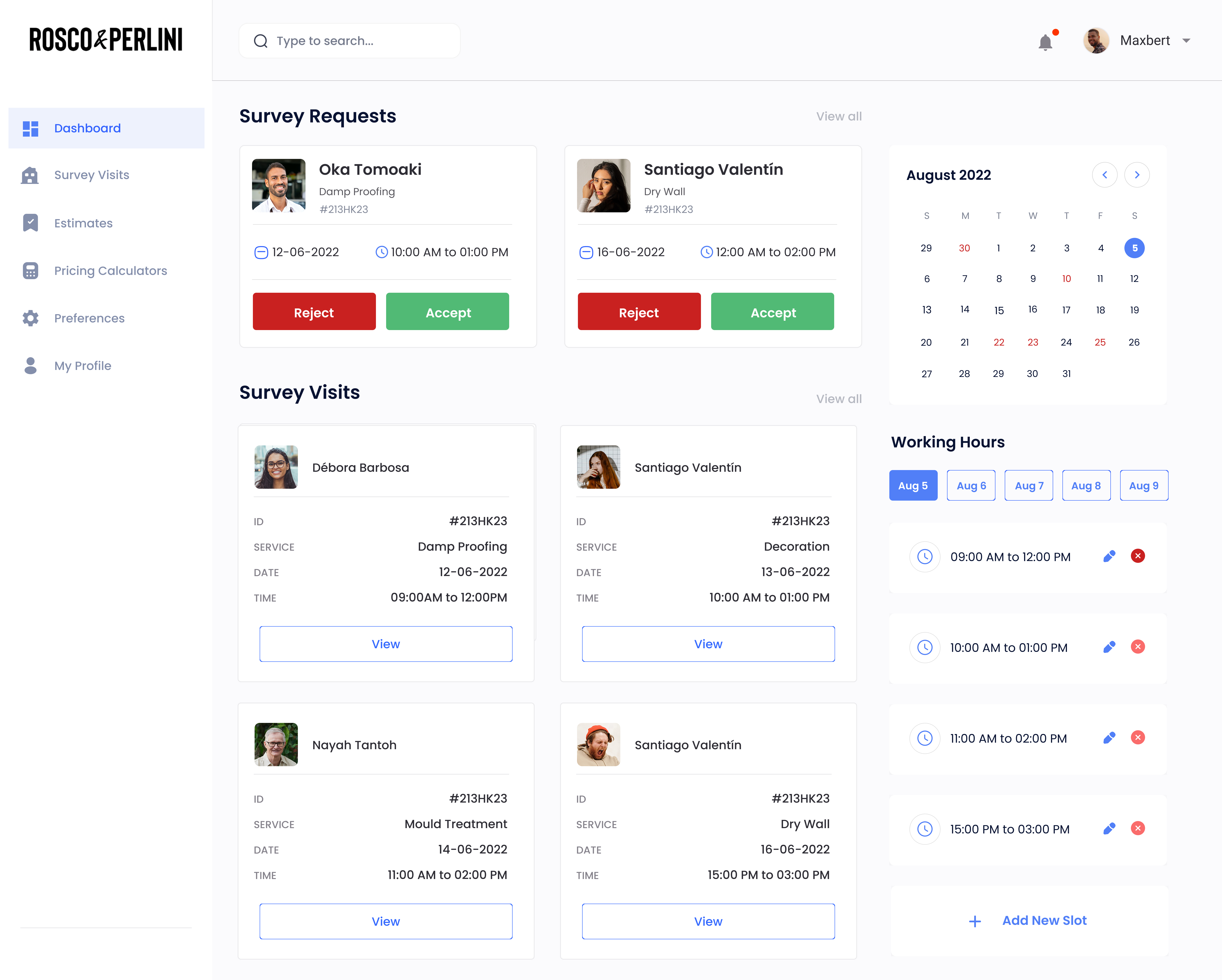 Surveyor Dashboard